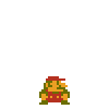 Mario crouching.