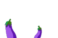 Background decoration 14. Giant eggplants.